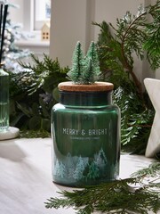 Green Christmas Tree Fragranced Jar Shaped Candle - Image 2 of 4