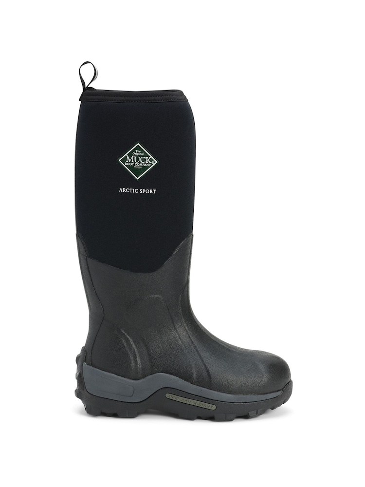 Muck Boots Black Arctic Sport Pull On Wellington Boots - Image 1 of 4