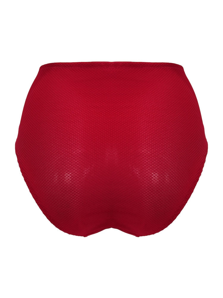 Pour Moi Red Lavish High Waist High Leg Briefs - Image 4 of 4