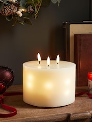 Red Festive Spice Fragranced Christmas Light Up LED Candle - Image 1 of 4