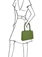 Osprey London Green The Tilly Leather Grab Bag - Image 5 of 5
