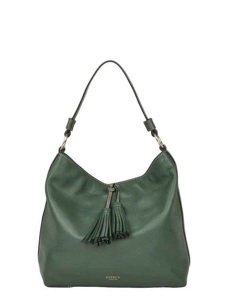 Osprey London Purple The Savanna Leather Cross-Body Bag - Image 1 of 2