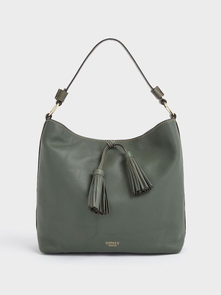 Osprey London Purple The Savanna Leather Hobo Bag - Image 1 of 5 Osprey London Purple The Savanna Leather Hobo Bag - Image 1 of 5