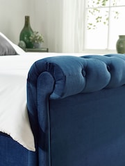 Aspire Furniture Blue Chesterfield Storage Side Lift Ottoman Storage Bed - Image 6 of 6