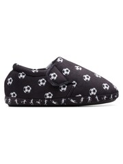 Clarks Black F Fit Fluffy Goal  Kids  Slippers - Image 1 of 7