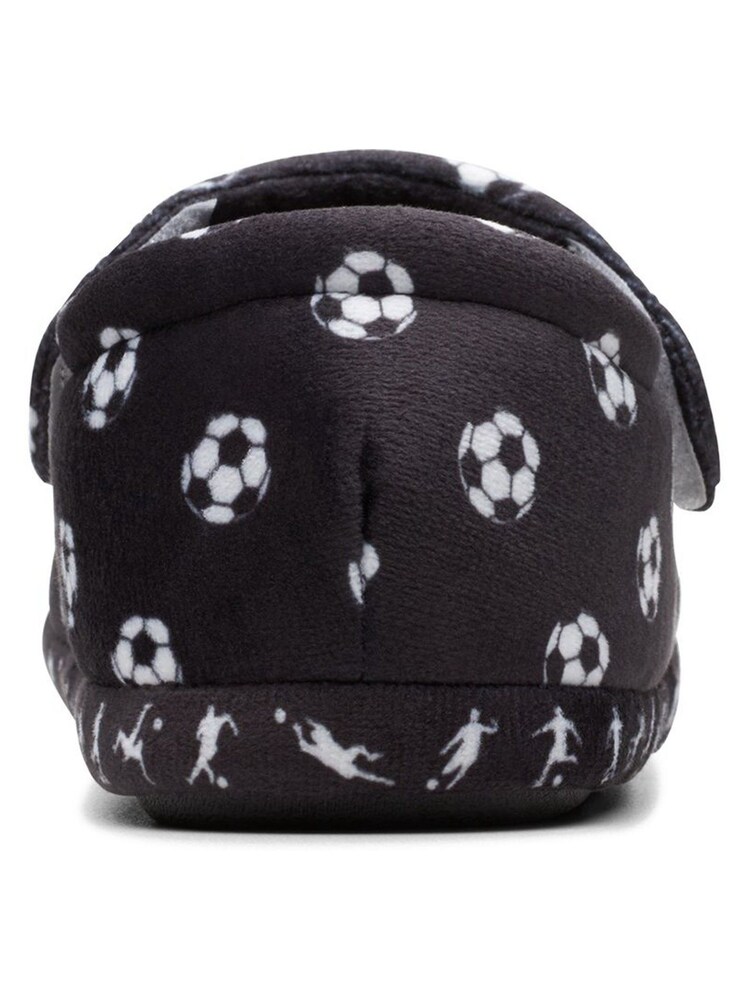 Clarks Black F Fit Fluffy Goal  Kids  Slippers - Image 2 of 7