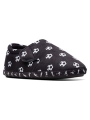Clarks Black F Fit Fluffy Goal  Kids  Slippers - Image 6 of 7