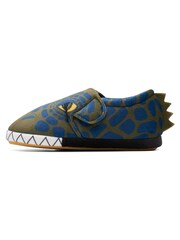 Clarks Green F Fit Dino Fluffy Snug Kids Slippers - Image 4 of 8