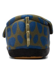Clarks Green F Fit Dino Fluffy Snug Kids Slippers - Image 7 of 8