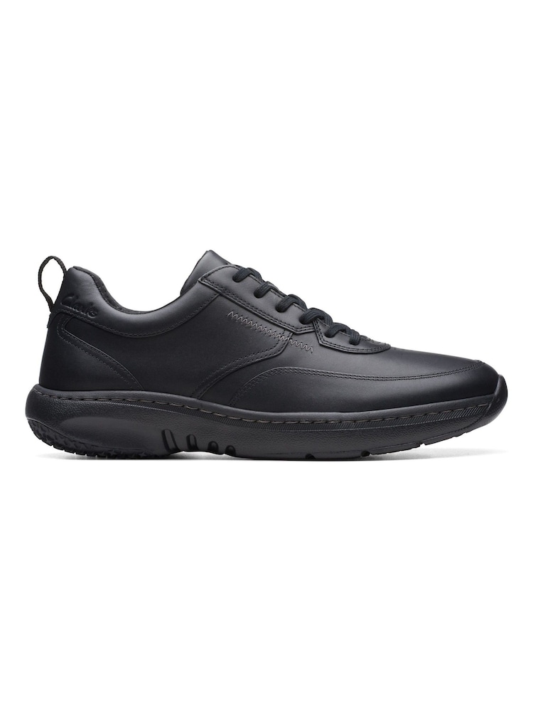 Clarks Black Leather Pro Lace  Shoes - Image 1 of 7