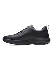 Clarks Black Leather Pro Lace  Shoes - Image 2 of 7