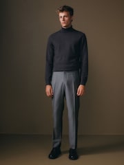 Neutral Slim Fit Signature Barberis Suit: Trousers - Image 2 of 8