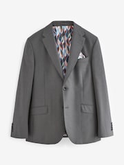 Charcoal Grey Slim Fit Signature Barberis Suit: Jacket - Image 11 of 16