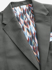Charcoal Grey Slim Fit Signature Barberis Suit: Jacket - Image 12 of 16