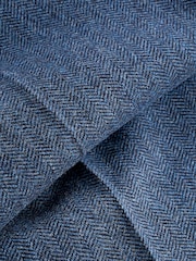 Bright Blue Slim Fit Nova Fides Wool Blend Herringbone Suit: Trousers - Image 8 of 11