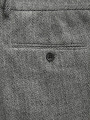 Grau - Nova Fides Anzughose aus Wollmischung in Slim Fit mit Fischgrätenmuster - Bild 7 von 9