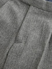 Grau - Nova Fides Anzughose aus Wollmischung in Slim Fit mit Fischgrätenmuster - Bild 8 von 9