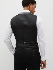 Grey Regular Fit Nova Fides Wool Blend Herringbone Waistcoat - Image 2 of 11