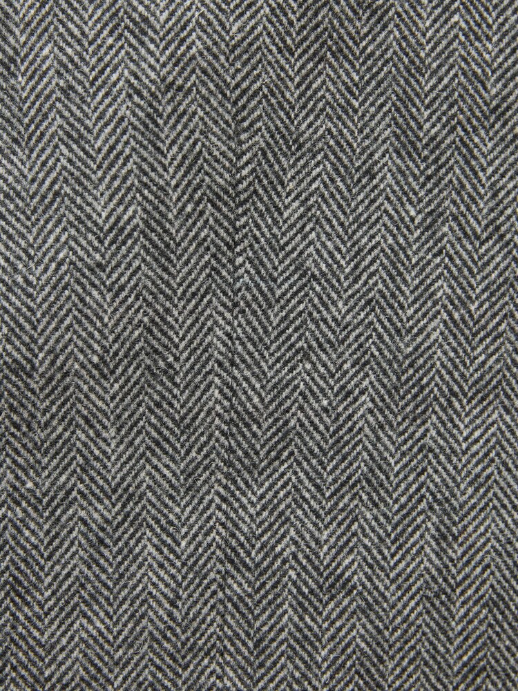 Gris - Coupe classique Nova Fides Laine Blend Gilet à chevrons - Image 9 of 11