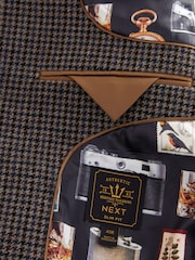 Brown Slim Wool Blend Puppytooth Suit Jacket - Image 8 of 11