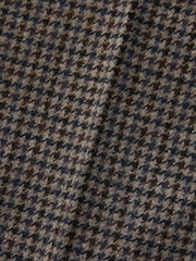 Brown Slim Wool Blend Puppytooth Suit Trousers - Image 6 of 9