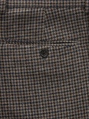 Brown Slim Wool Blend Puppytooth Suit Trousers - Image 7 of 9