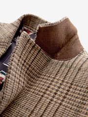 Brown Slim Wool Content Check Suit Jacket - Image 8 of 12
