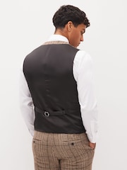 Brown Wool Content Check Suit Waistcoat - Image 2 of 10