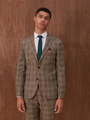 Neutral Slim Fit Check Suit Jacket - Image 1 of 1