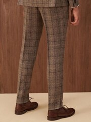 Neutral Slim Fit Check Suit: Trousers - Image 3 of 10