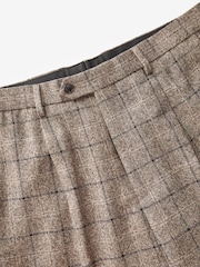 Neutral Slim Fit Check Suit: Trousers - Image 8 of 10