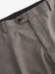 Taupe Natural Herringbone Suit Trousers - Image 7 of 9