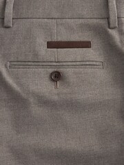 Taupe Natural Herringbone Suit Trousers - Image 8 of 9