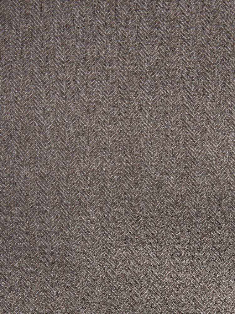 Taupe Natural Herringbone Suit Trousers - Image 9 of 9