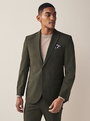 Green Regular Fit Two Button Suit Jacket - Image 1 of 10