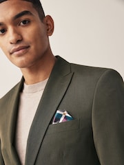 Green Regular Fit Two Button Suit Jacket - Image 3 of 10