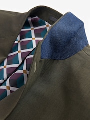 Green Regular Fit Two Button Suit Jacket - Image 7 of 10