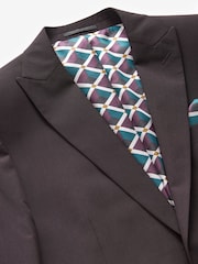 Burgundy Red Slim Fit Two Button Suit Jacket - Image 9 of 13