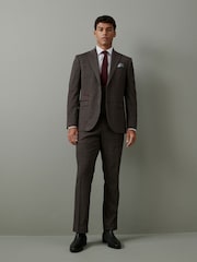 Brown Trimmed Check Suit: Waistcoat - Image 3 of 12