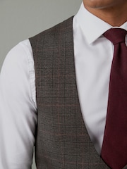 Brown Trimmed Check Suit: Waistcoat - Image 5 of 12