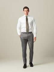Grey Slim Fit Wool Blend Suit Trousers - Image 2 of 11