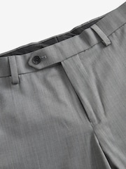 Grey Slim Fit Wool Blend Suit Trousers - Image 8 of 11