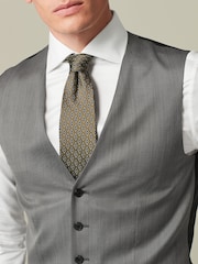 Grey Regular Fit Wool Blend Suit Waistcoat - Image 5 of 10