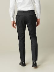 Charcoal Grey Slim Fit Wool Blend Suit Trousers - Image 3 of 9