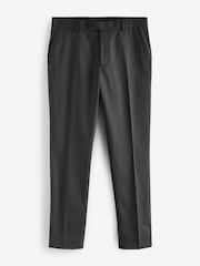 Charcoal Grey Slim Fit Wool Blend Suit Trousers - Image 6 of 9