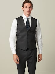 Charcoal Grey Regular Fit Wool Blend Suit Waistcoat - Image 1 of 10
