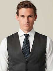 Charcoal Grey Regular Fit Wool Blend Suit Waistcoat - Image 6 of 10