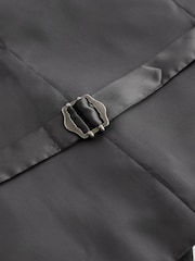 Charcoal Grey Regular Fit Wool Blend Suit Waistcoat - Image 8 of 10