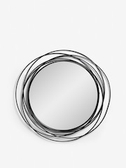 Black Contemporary Wire 91x91cm Wall Mirror - Image 4 of 7