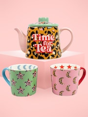 Eleanor Bowmer Leopard Teapot & Set Of Two Mugs - Image 1 of 4